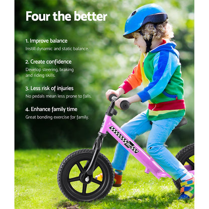 Rigo Kids Balance Bike Ride On Toys Push Bicycle Wheels Toddler Baby 12 Bikes Pink"