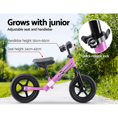 Rigo Kids Balance Bike Ride On Toys Push Bicycle Wheels Toddler Baby 12 Bikes Pink"