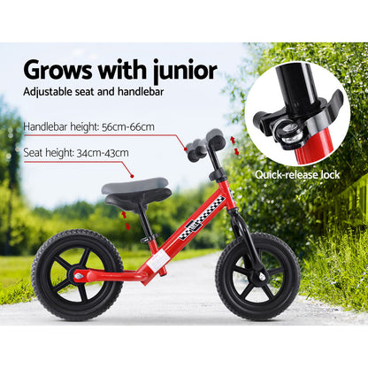 Rigo Kids Balance Bike Ride On Toys Push Bicycle Wheels Toddler Baby 12 Bikes Red"