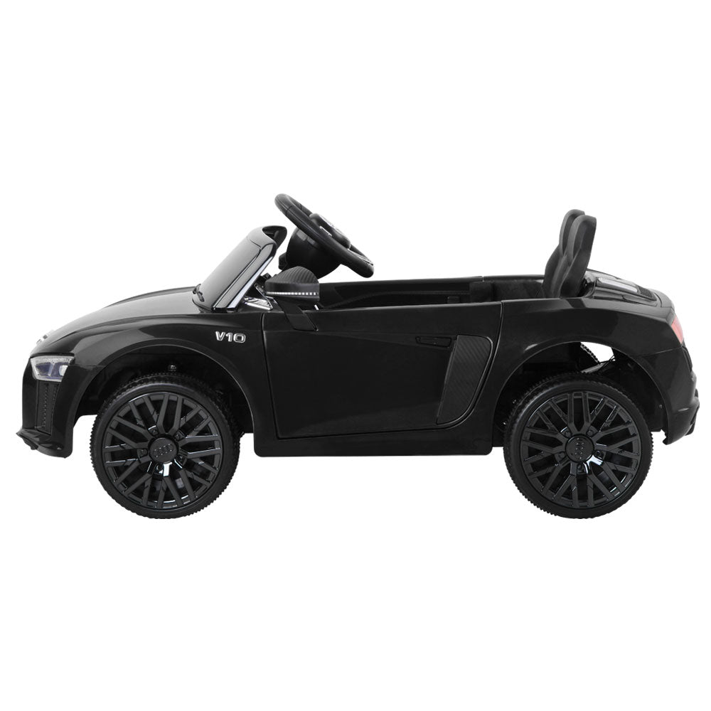 Audi R8 Kids Ride On Car Licensed Sports Electric Toy Cars - Black