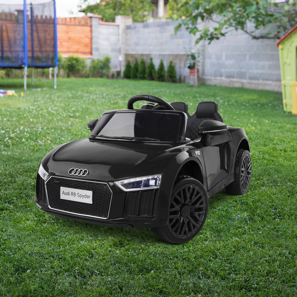 Audi R8 Kids Ride On Car Licensed Sports Electric Toy Cars - Black