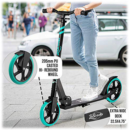 Lascoota Pulse Kick Push Commuter Scooter Teen Adult Aqua