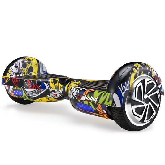 BULLET Electric Hoverboard Scooter 6.5 Inch Wheels, Colour LED Lighting, Carry Bag, Gen III Hiphop design