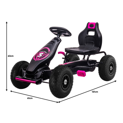 Kahuna G18 Kids Ride On Pedal Go Kart - Rose Pink