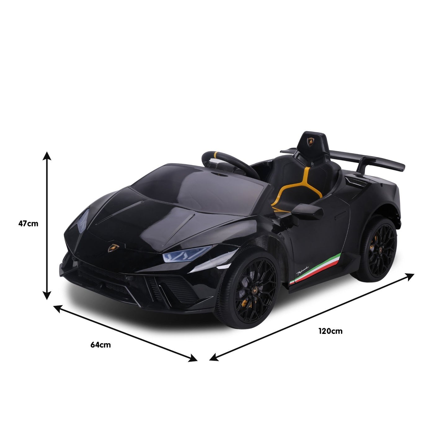 Lamborghini Performante Kids Electric Ride On Car Remote Control - Black