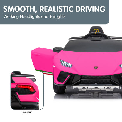 Lamborghini Performante Kids Electric Ride On Car Remote Control by Kahuna - Pink