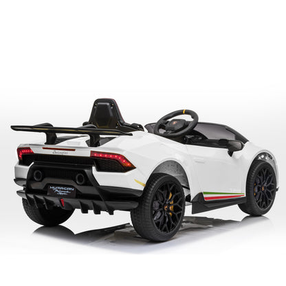 Lamborghini Performante Kids Electric Ride On Car Remote Control by Kahuna - White