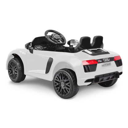 Audi R8 Spyder Licensed Kids Electric Ride On Car Remote Control - White