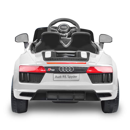 Audi R8 Spyder Licensed Kids Electric Ride On Car Remote Control - White