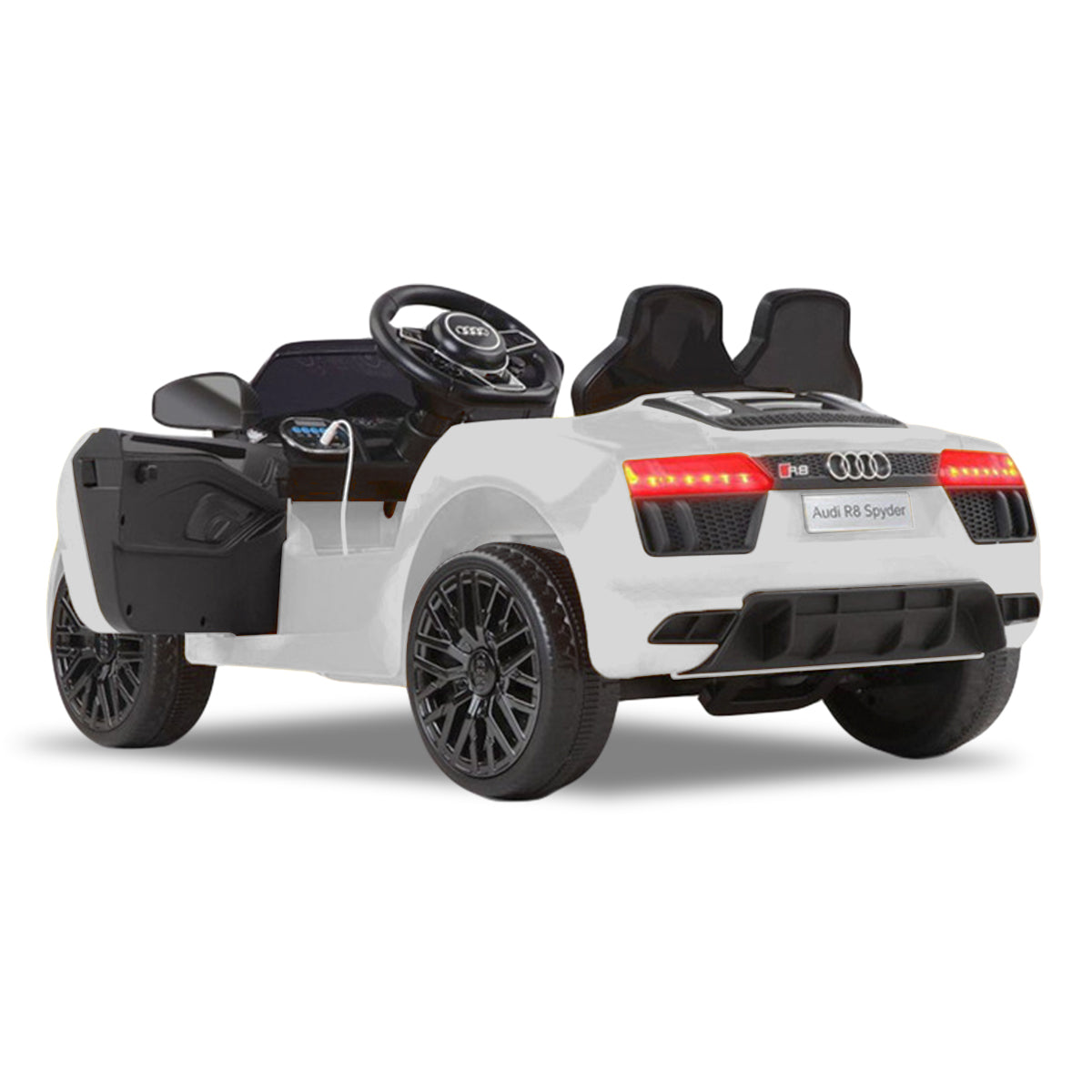 Audi R8 Spyder Licensed Kids Electric Ride On Car Remote Control - White