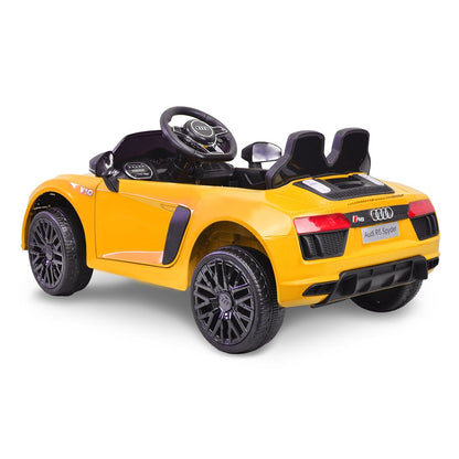 Audi R8 Spyder Licensed Kids Electric Ride On Car Remote Control - Yellow