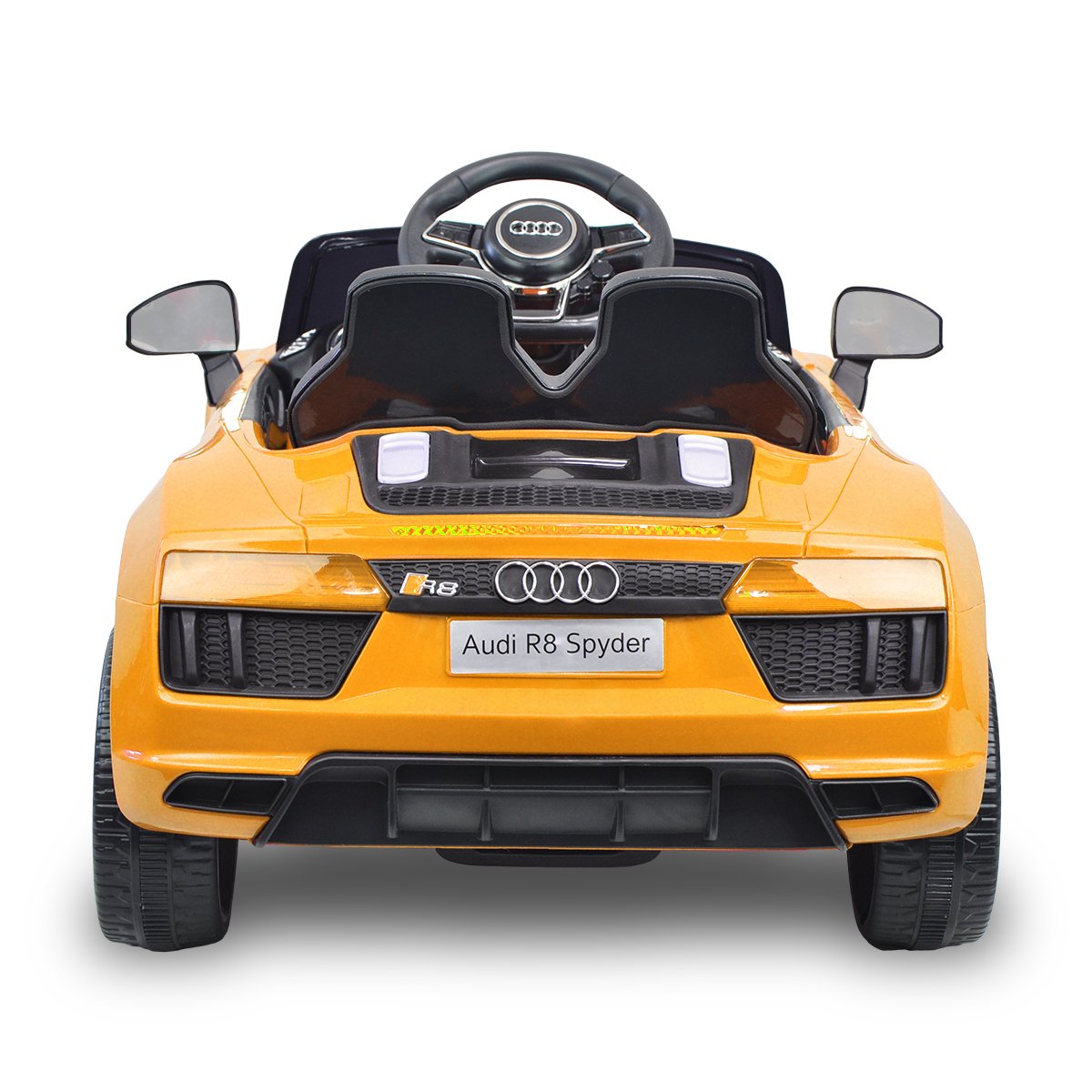 Audi R8 Spyder Licensed Kids Electric Ride On Car Remote Control - Yellow