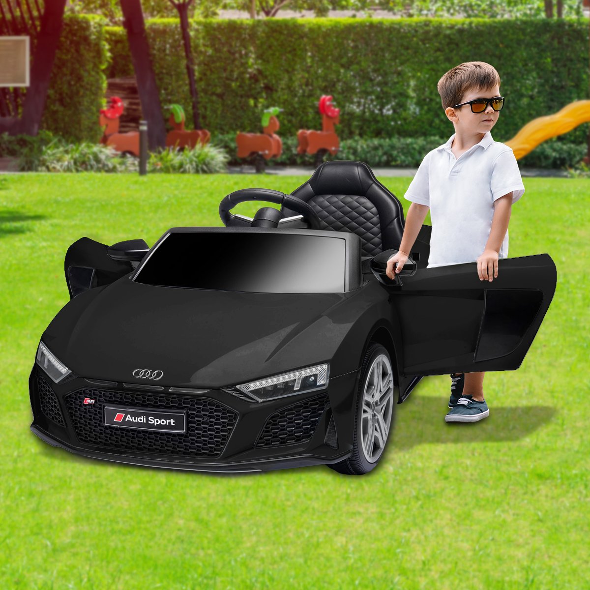 Audi Sport Licensed Kids Electric Ride On Car Remote Control - Black