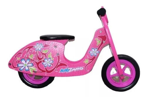 Kidzamo Maria Pink Wooden Balance Scooter 12 for Kids"